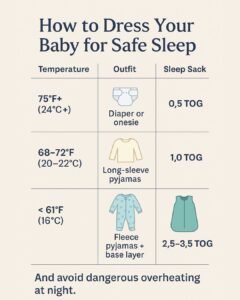 dressing baby for sleep