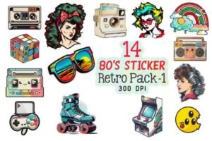 stickers 80s