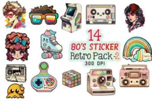 stickers 80s