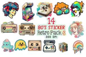 stickers 80s