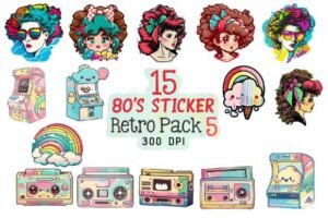 stickers 80s
