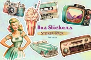 stickers 80s