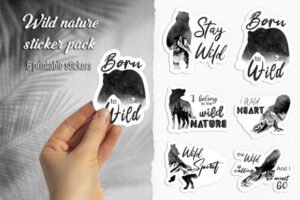 stickers black and white