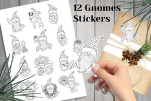 stickers black and white