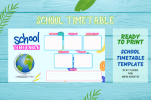 template schedule weekly