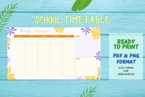 template schedule weekly