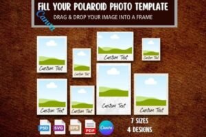 polaroid frame template