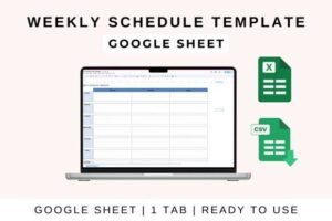 template schedule excel