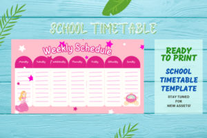 template schedule weekly