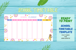 template schedule weekly