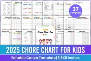 editable canva chore chart icons