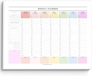 template schedule weekly