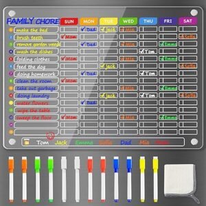 family chore chart colorful template