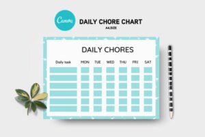 editable canva chore chart icons