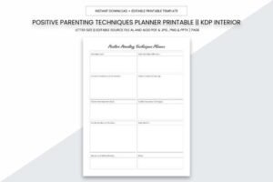 parenting planner canva template