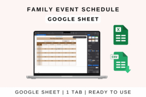 template schedule excel