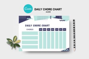 editable canva chore chart icons