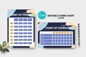 editable canva chore chart icons