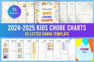 editable canva chore chart icons