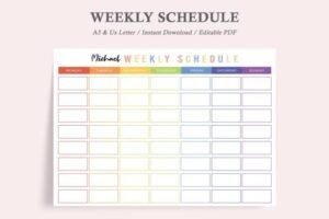 template schedule excel