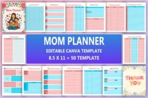 parenting planner canva template