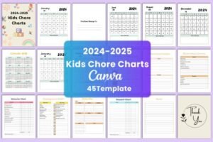 editable canva chore chart icons