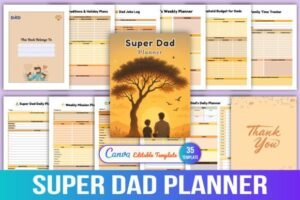 parenting planner canva template