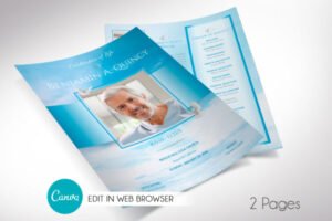 memorial service program template