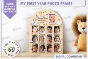 my first year photo frame