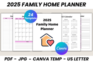 family planner canva template