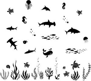 silhouette fish
