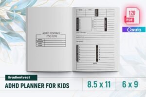 adhd planner for kids for canva interior