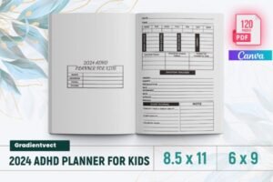adhd planner for kids for canva interior