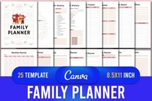 family planner canva template