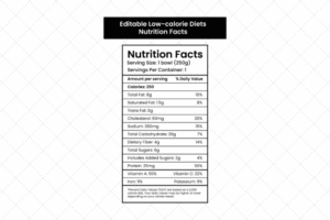 nutrition facts label template