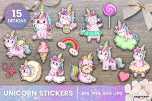 unicorn printable stickers