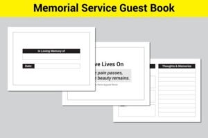memorial service guest book