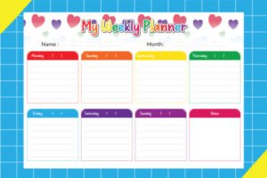 kids weekly planner