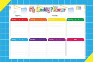 kids weekly planner