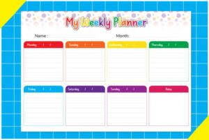 kids weekly planner