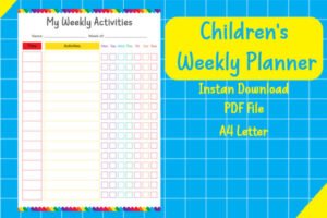 kids weekly planner