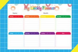 kids weekly planner