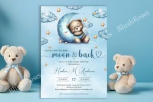 boy baby shower invitation bundle set