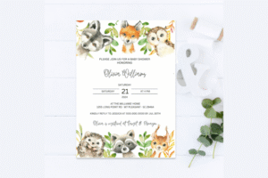boy baby shower invitation bundle set