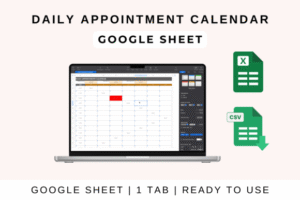 google sheet schedule template