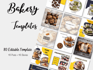 bakery instagram canva story template