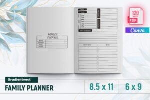 family planner canva template