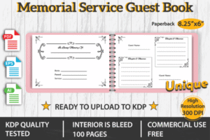 memorial service guest book