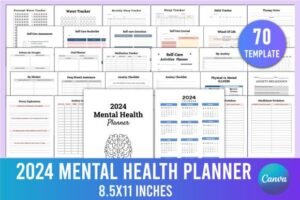 editable mental health diary template