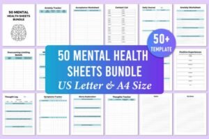 editable mental health diary template